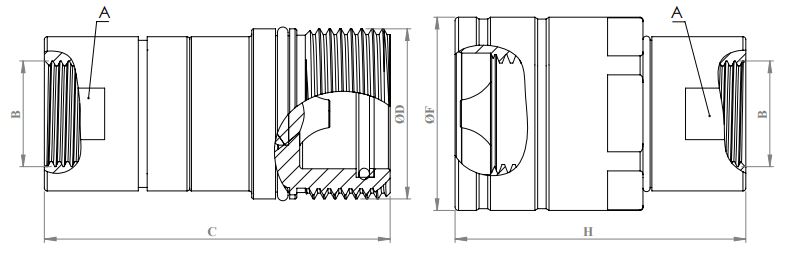 QCSTC 14541 SCREW TYPE ISO 1179-1 BSPP THREAD