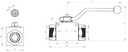 2 WAY BALL VALVE ISO 1179-1 BSPP SCREW THREAD STANDART