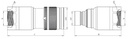 16028 FLAT FACE ISO 1179-1 BSPP THREAD