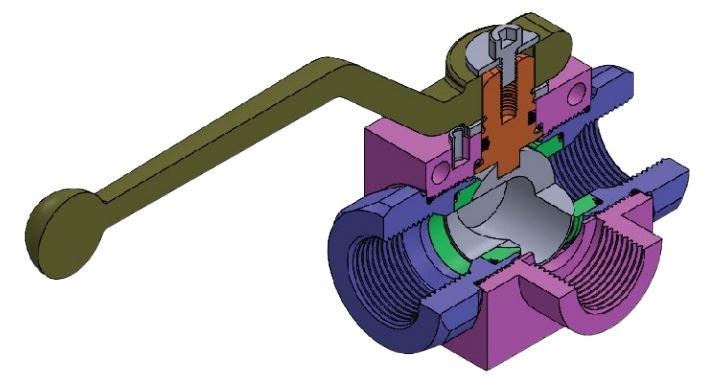 3 WAY BALL VALVE ISO 1179-1 BSPP THREAD "L"