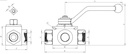 3 WAY BALL VALVE ISO 1179-1 BSPP THREAD "L"