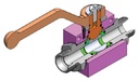 2 WAY BALL VALVE ISO 8434-1 METRIC THREAD (LIGHT SERIES)
