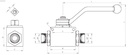 2 WAY BALL VALVE ISO 8434-1 METRIC THREAD (LIGHT SERIES)