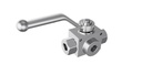 3 WAY BALL VALVE ASME.B1.20.1 NPT THREAD "L"